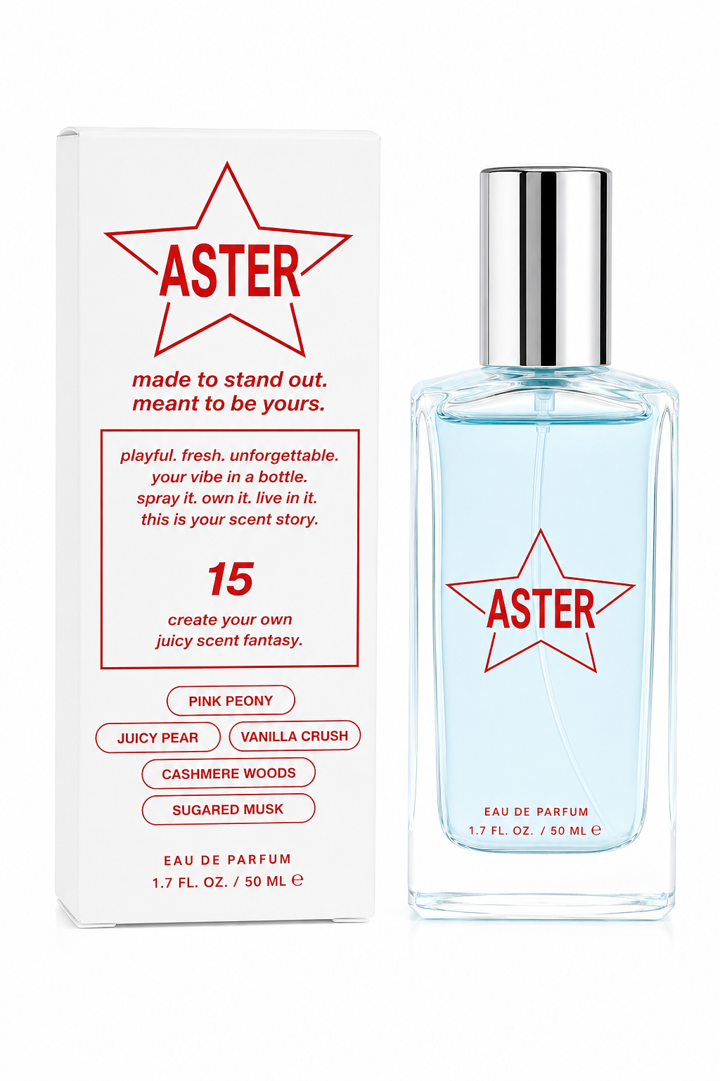 Aster — Peony · Juicy pear · Sugared musk